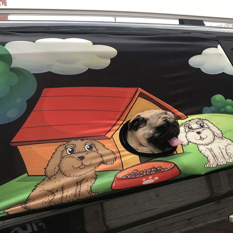 Petshy забор для питомцев, собак, кошек, защита на окна автомобиля, Складной автомобильный козырек, крышка для маленьких и больших собак, висячий козырек для окна автомобиля, аксессуары для домашних животных - Цвет: Style-1