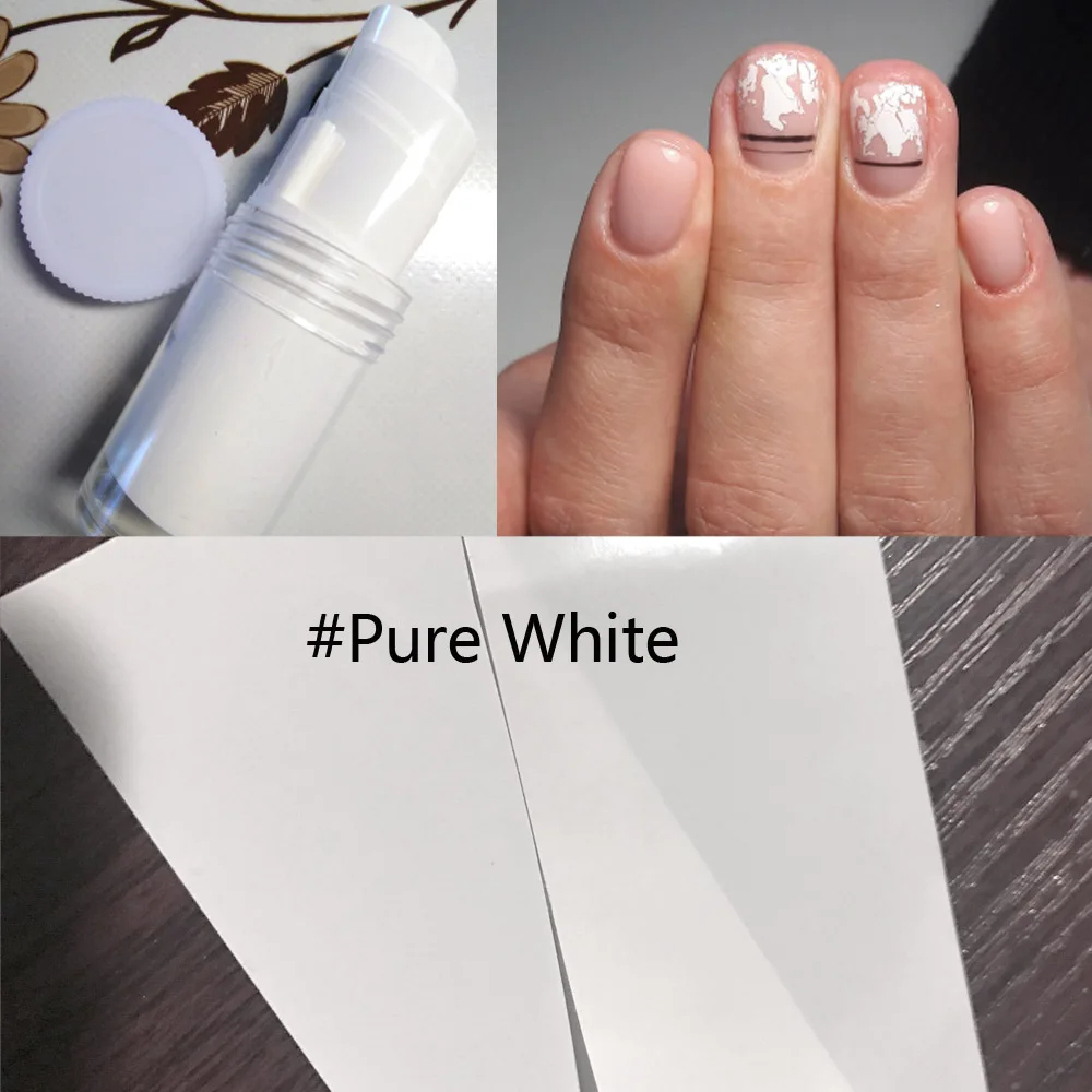 Pure White 4*100 см Золотой Серебряный ноготь Фольга наклейки Звездное небо голографическая переводная наклейка для ногтей DIY маникюр украшения для ногтей слайды наклейки - Цвет: Pure White