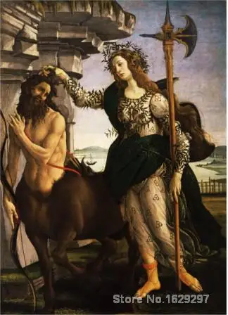 Портретное искусство абстрактные паллазы или Минерва и центавры C. От Sandro Botticelli
