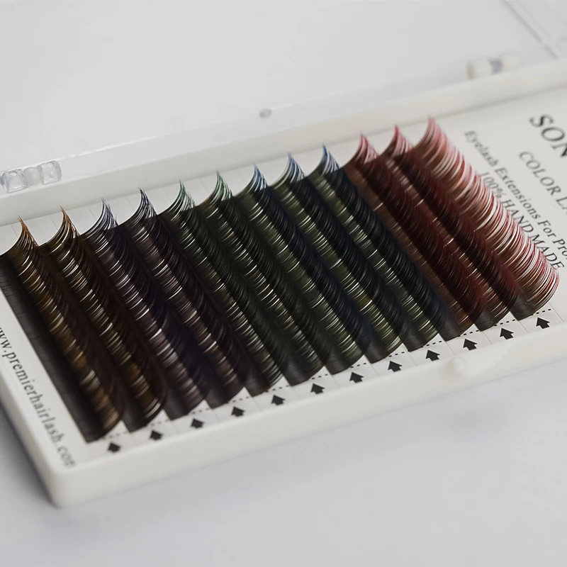 SONG LASHES High Quality Eyelash Extensions False lashes 12 lines per tray eyelashes Color change Gradually