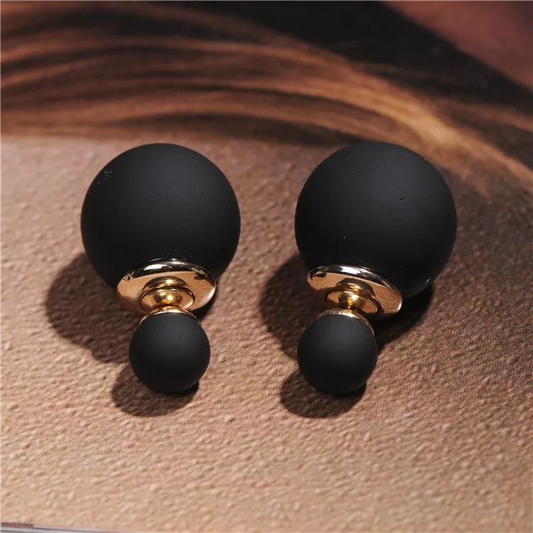 Новинка 2017 высококачественные Двухсторонние серьги гвоздики с жемчугом для