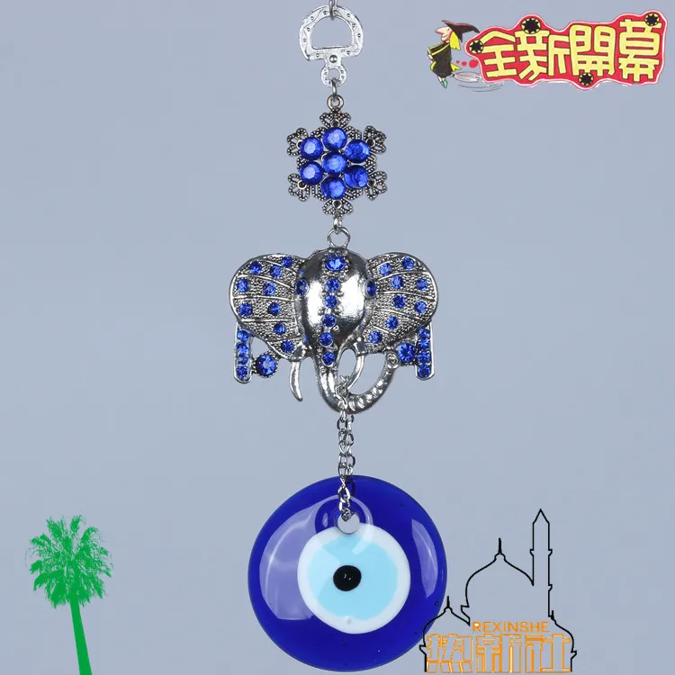 

Turkey blue diamond ornaments elephant eyes Muslim peace pendant hanging house Jushi evil eyes