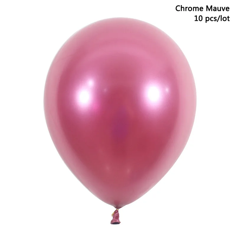 pink 10 шт./лот, хромированные шары на день рождения, свадьбу, день рождения, день рождения, Рождество, шары, металлик, золото, silve, воздушные шары, букет, вечерние украшения - Цвет: pink