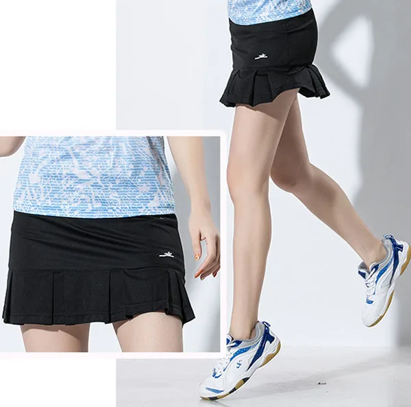 Новые мужские шорты skort Женская мини-юбка Женская теннисная юбка леггинсы для бега и тенниса шорты wo мужские черные белые 2XS-4XL - Цвет: Black Skirt