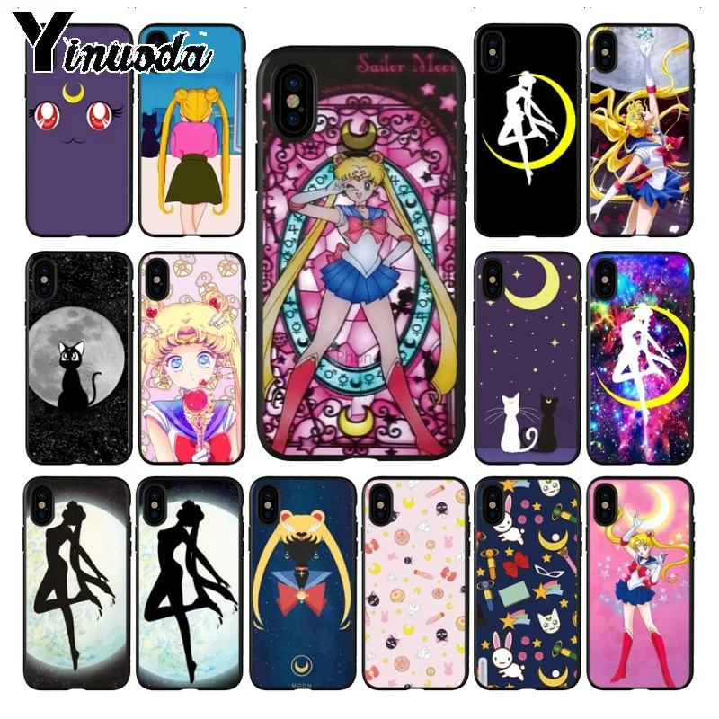 Yinuoda Сейлор Мун ТПУ Мягкий силиконовый чехол для телефона iphone X XS MAX 5 6S SE 7 8 plus XR
