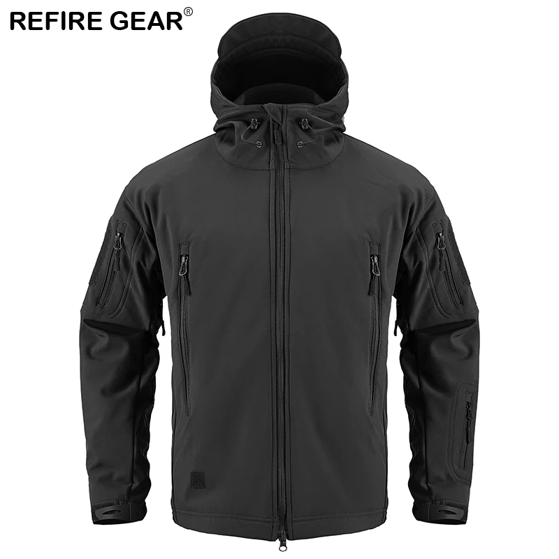 Мужская Флисовая ветровка ReFire Gear зимняя водонепроницаемая куртка для походов и |