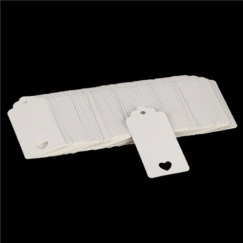 100 шт крафт-бумажные бирки коричневый прямоугольник ярлык в форме сердца багаж