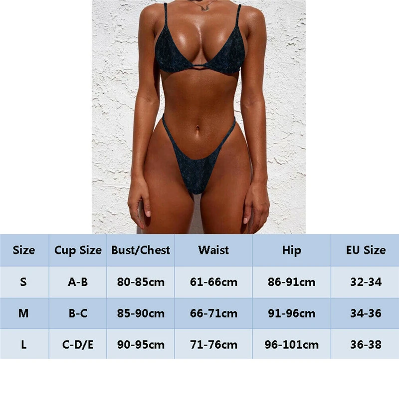 Женский комплект бикини летний однотонный купальник пляжная одежда пуш-ап