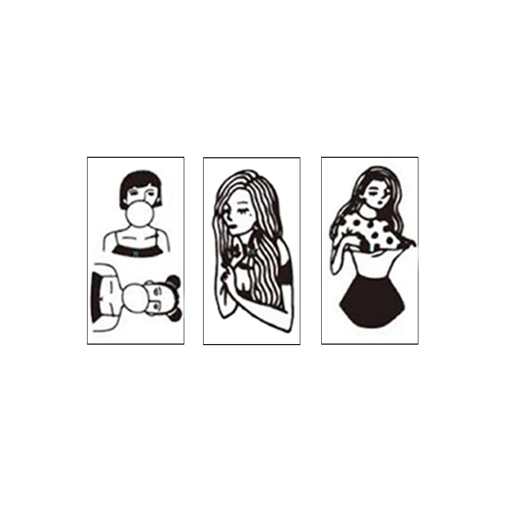 Горячие наклейки для татуировок черного и белого цвета с популярными рисунками временного телодвижения на воде.