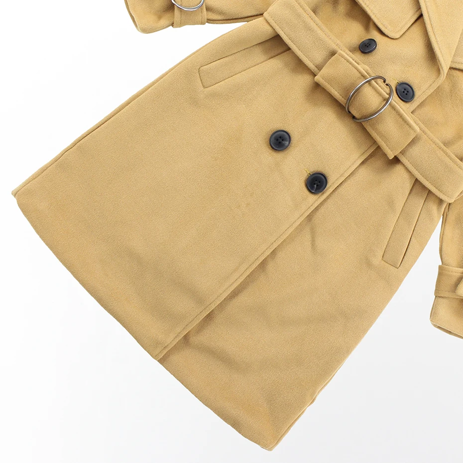 Зимняя длинная куртка для девочек детская одежда плащ толстый теплый кардиган