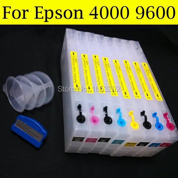 8 шт./лот пустой 4000 набор чернил для заправки картриджа EPSON принтер с T5441 T5448|ink