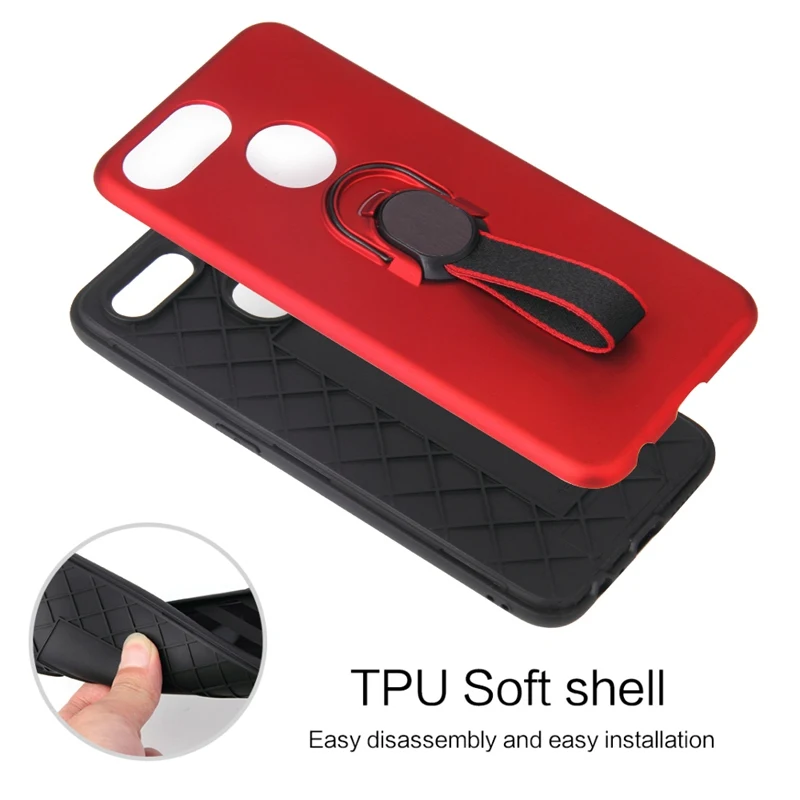 Ring Holder Case For OPPO F9 Pro F5 F7 Coque Silicone Magnetic Phone Back R9S A73 A79 A3S R17 Realme 2 Cover | Мобильные телефоны и