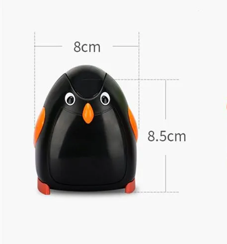 Penguin Автоматическая электрическая точилка для карандашей Kawaii с животными, механический станок для резки карандашей, подарок на день рождения, школьные канцелярские принадлежности - Цвет: Penguin