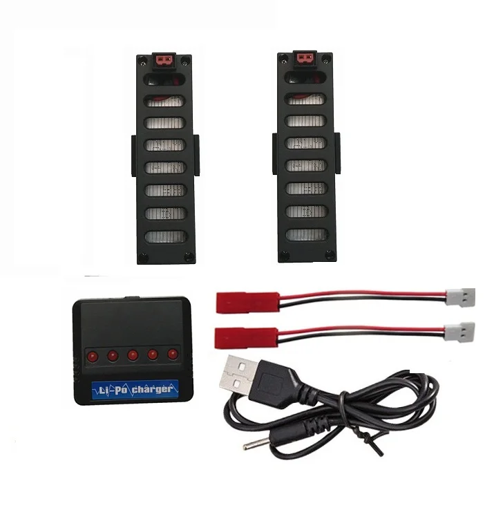 Комплект из 2 предметов 4 шт. JY018 E52 Батарея 3 7 V 600 mAh обновление Lipo JST разъем/зарядным