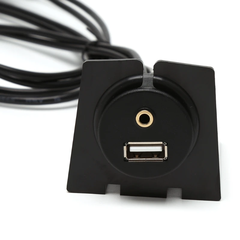 OOTDTY Новый 1 м Автомобильный кронштейн для приборной панели 3 5 мм USB 2 0 AUX разъем