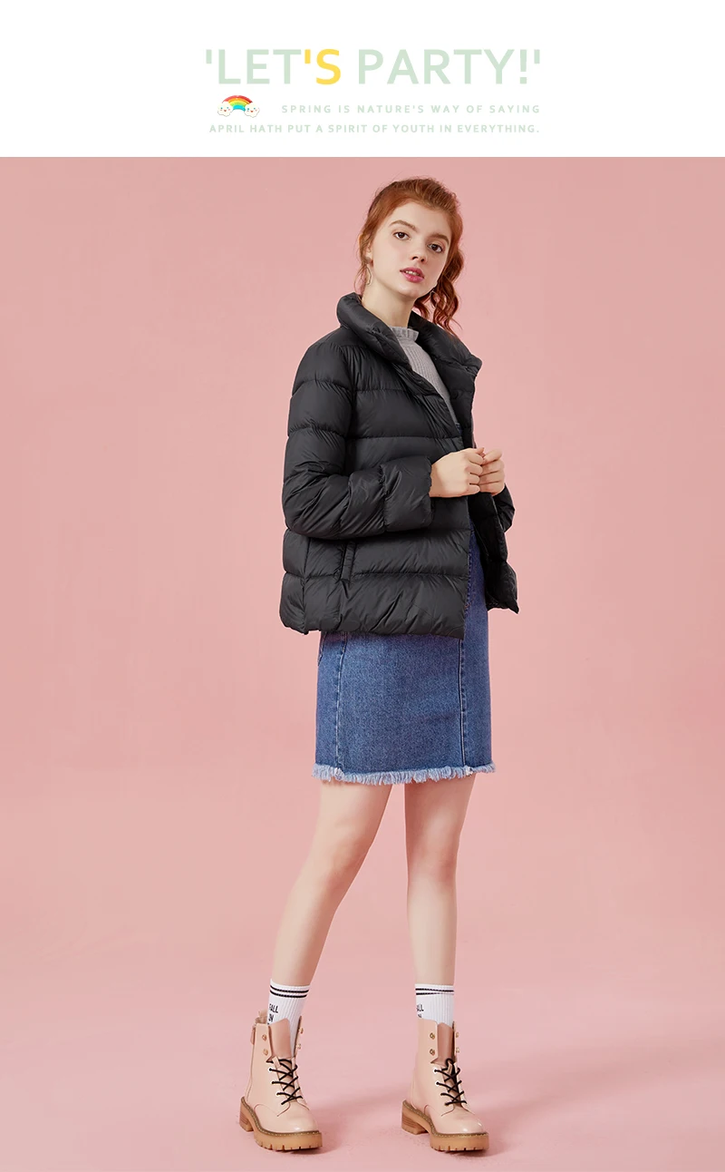 SEMIR размера плюс 2XL 3XL утолщенная зимняя куртка для женщин ультра светильник пуховик стеганые куртки черная повседневная одежда для женщин