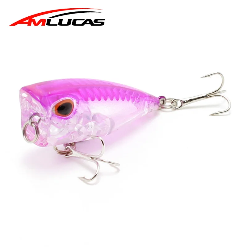 Amlucas мини Popper Рыбная приманка 40 мм 3 3g поплавок плавающая твердая искусственная