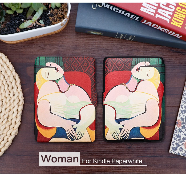 ТПУ чехол для Amazon Kindle Paperwhite 1/2/3 Smart Cover живопись для чтения электронных книг чехол для Kindle Paperwhite 1/2/3 с автоматическим включением/Sleep(Пробуждение/спящий режим