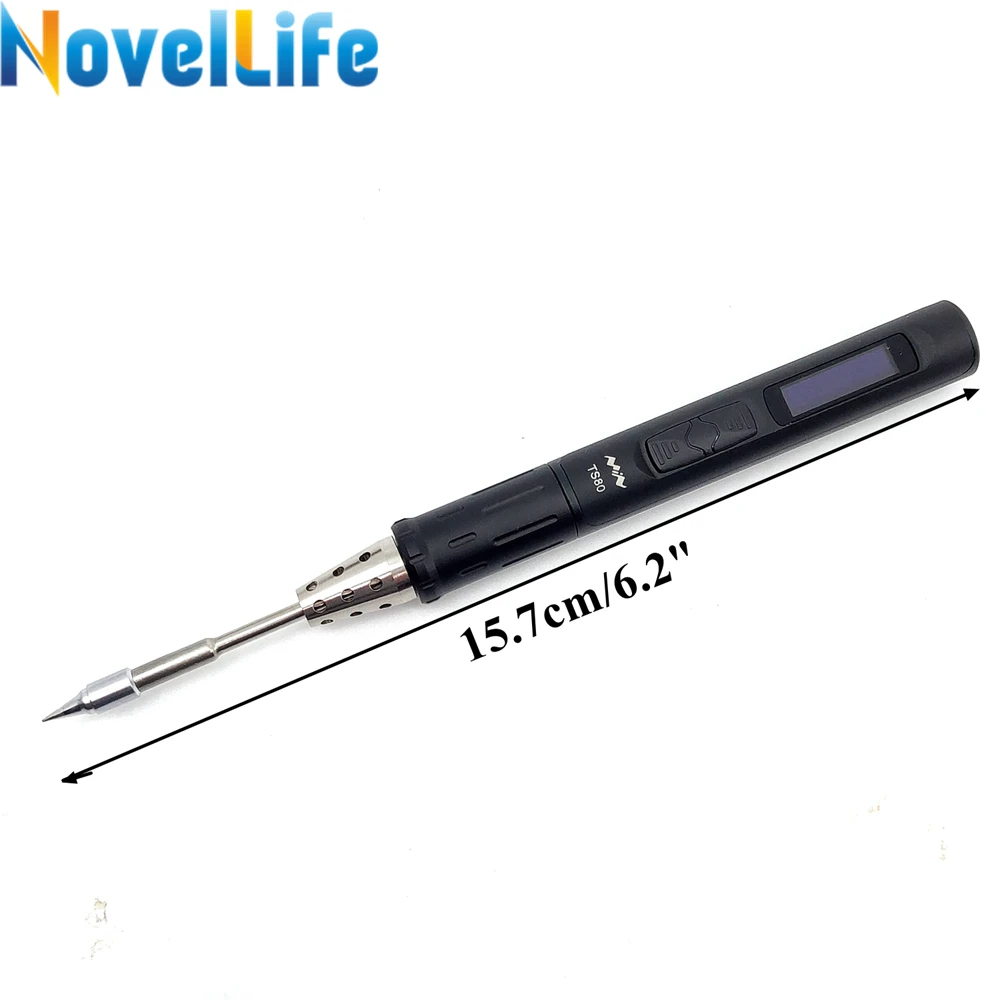 Мини TS80 портативный цифровой электрический паяльник TS B02 D25 паяльный наконечник QC3.0 быстрое зарядное устройство комплект Регулируемая температура Тип C