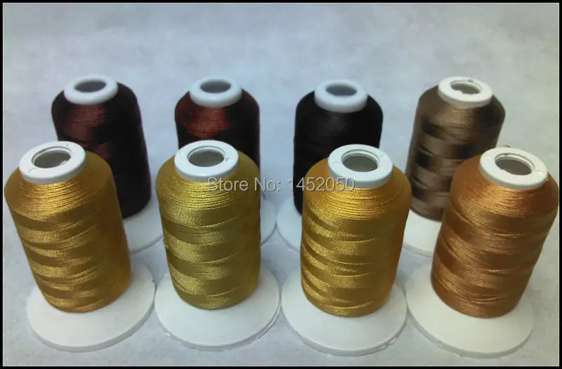 

BROWN COLORS Embroidery Machine Thread 8 Spools Free Ship