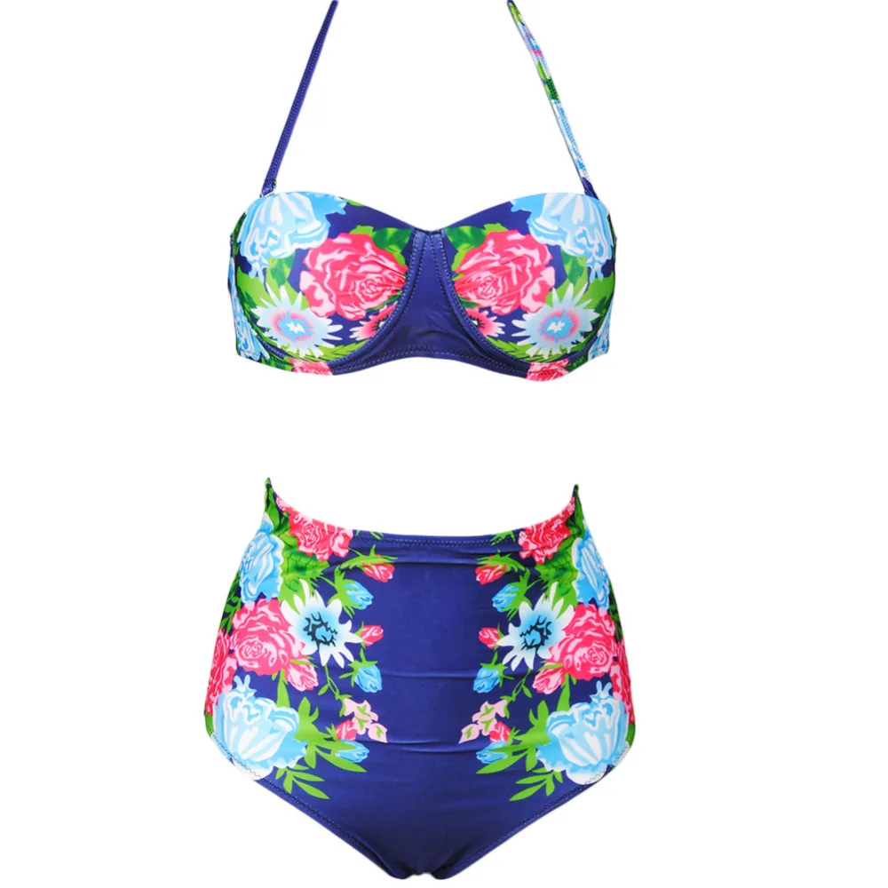 Привлекательное бикини 2019 Высокая талия купальники женский купальник с