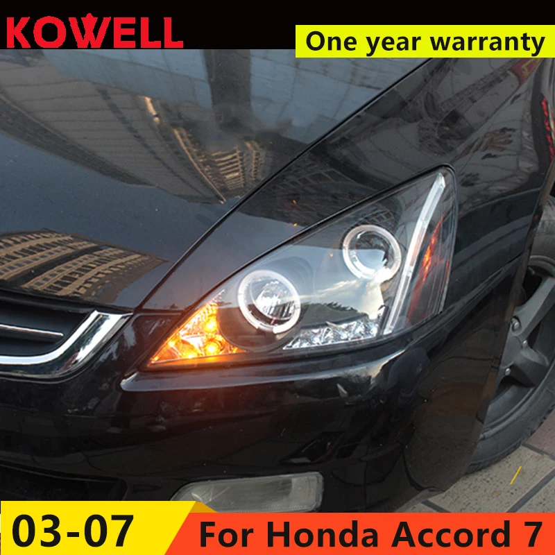 KOWELL Автомобиль Стайлинг фара для Honda Accord 2003-2007 светодиодный фары DRL HID Xenon Биксеноновые линзы
