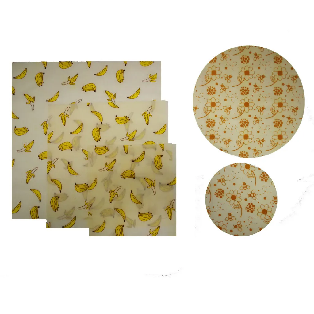 Многоразовая ткань из пчелиного воска 3 шт./компл. пищевая пленка мешок для