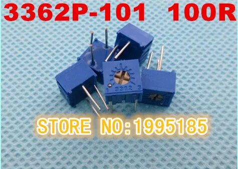 

10pcs 3362 P - 101precision adjustable potentiometer 100R lap potentiometer