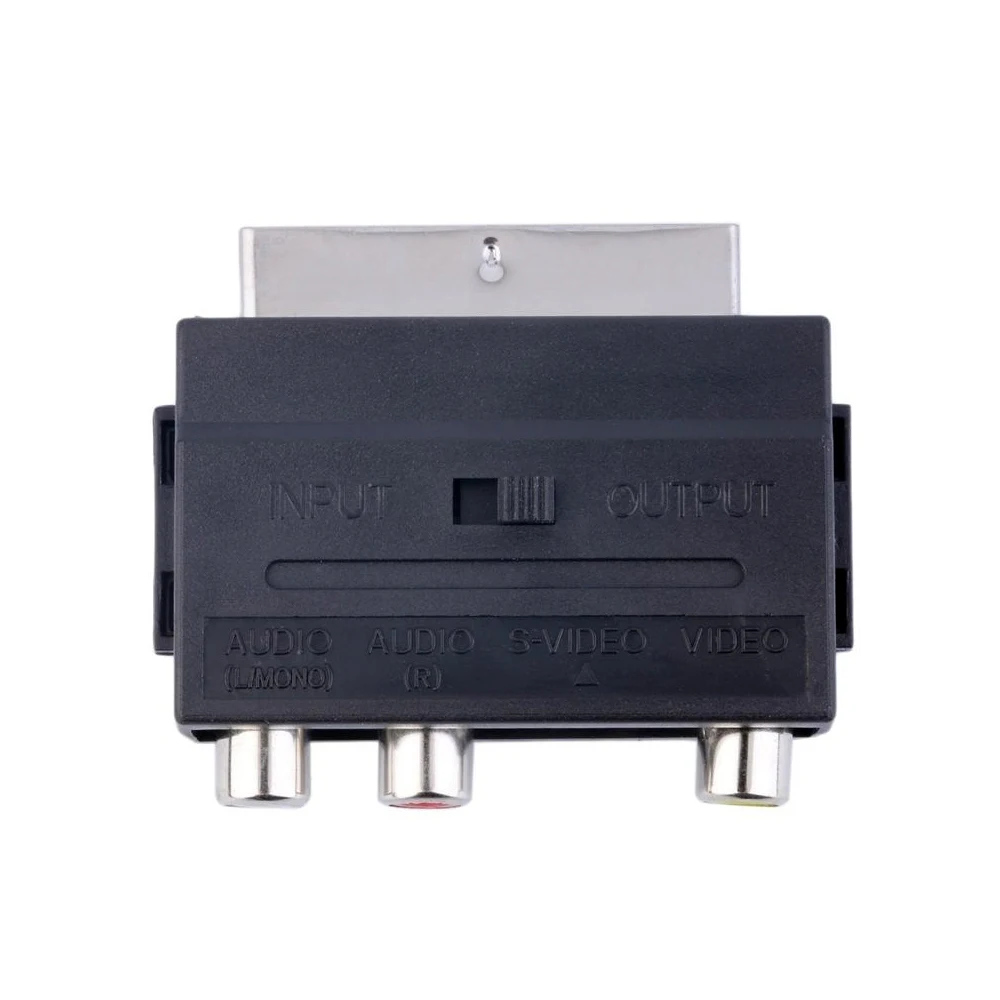 Конвертер SCART в 3RCA Для PS4 100 шт. 21Pin адаптер для игровых приставок RGB Scart Композитный