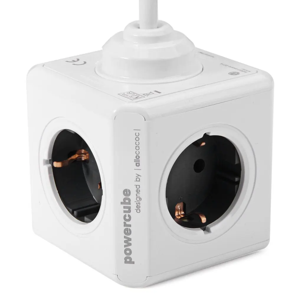 Розетка Allocacoc PowerCube с 4 розетками переходник двумя USB-портами и кабелем 3 м |