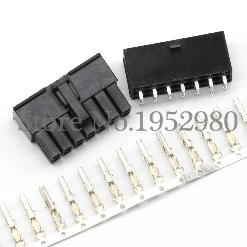 20 шт. электрический разъем ATX 4 2 мм для автомобиля прямой штырьковый 5557/5569 2/4/6/8/10/12