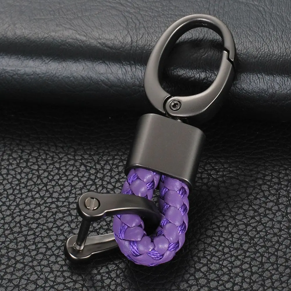 1 шт. модный кожаный плетеный брелок ручной работы с пряжкой подковы