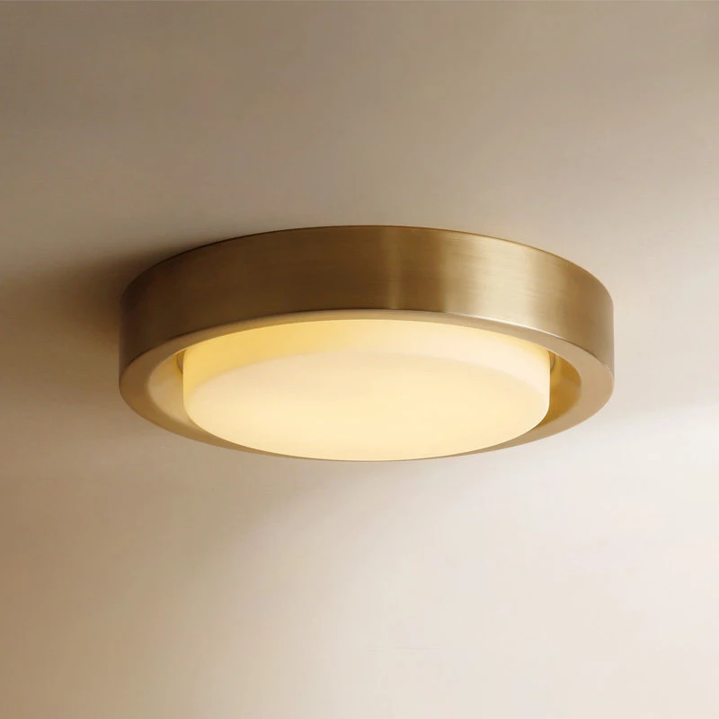 Нордический постмодерн круглый потолочный светильник из меди золотого цвета, роскошный светильник для прихожей, спальни и столовой, настенный светильник с LED-лампой.