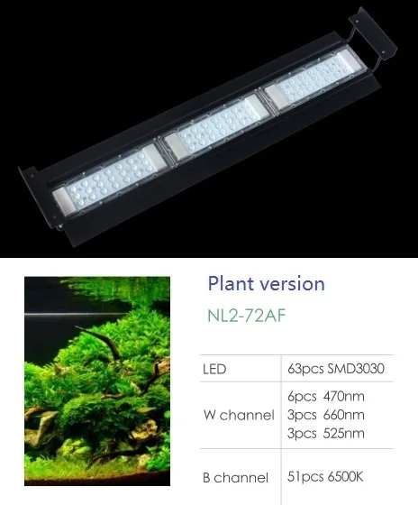 Black Plant version Программируемый 72 Вт Светодиодный светильник для аквариума с гибким зажимом, светильник с регулируемой яркостью для коралловых рифов - Цвет: Black Plant version