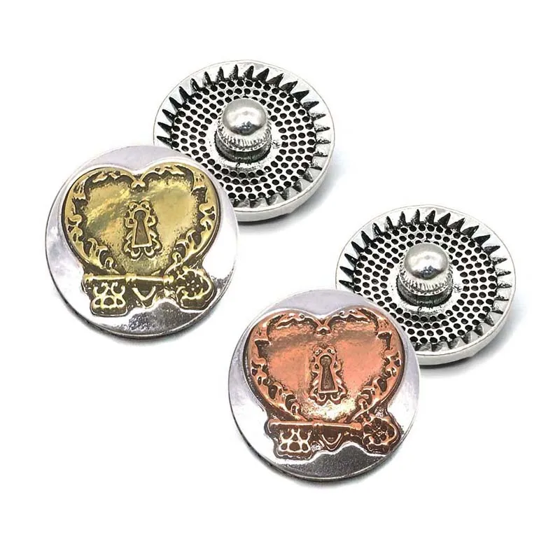 Оптовая продажа металлических кнопок Стразы W113 Якорь Diy ювелирные изделия Подходит для 18 мм кнопки ожерелья/браслеты для женщин