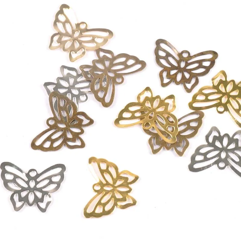 50 шт. смешанные филигранные бабочки соединители металлические изделия