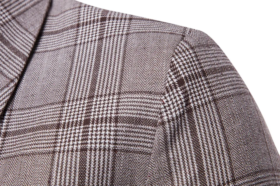Riinr New Arrival Business Mens Blazer Casual Blazers Men Lattice Formal Jacket Popular Design Men Dress Suit Jackets Fashion
