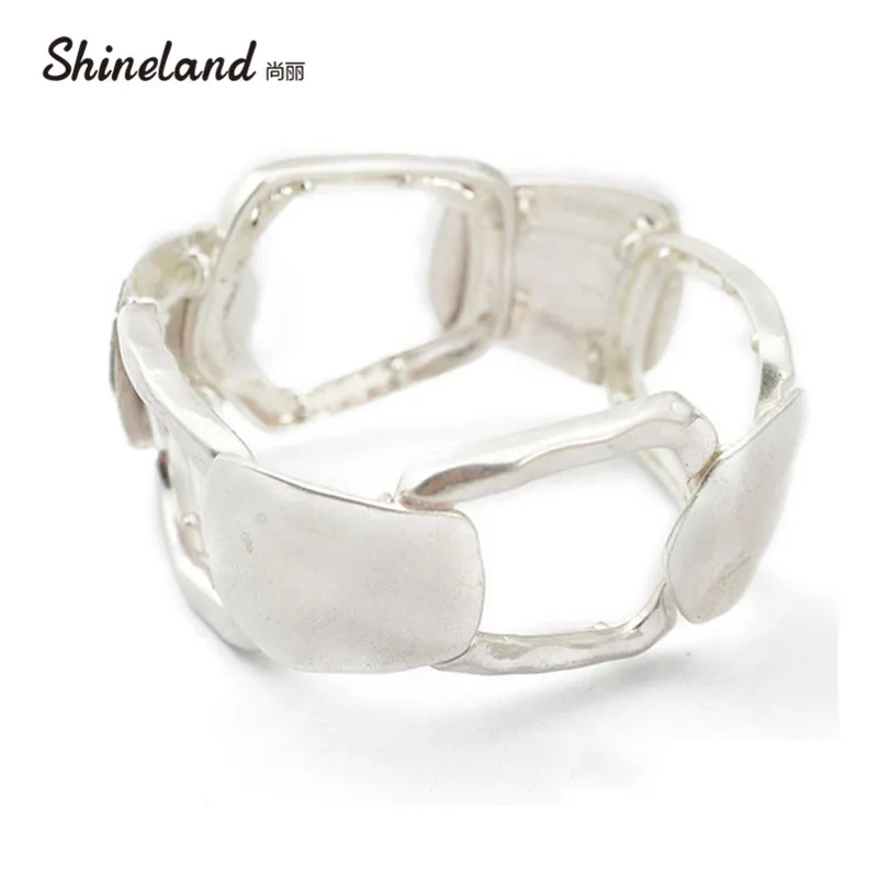 Shineland 2018 Новый Блестящий серебряный цвет выдалбливают состояние для мужчин t