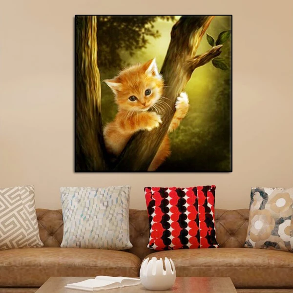 Алмазная вышивка 5D животные кошка наборы для вышивки крестиком DIY полный квадрат