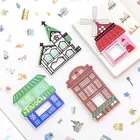 Наклейки бумажные с мультяшным домом, 40, шт.упак., Kawaii, канцелярские принадлежности, декоративные наклейки дневник в стиле Скрапбукинг, подарок для детей