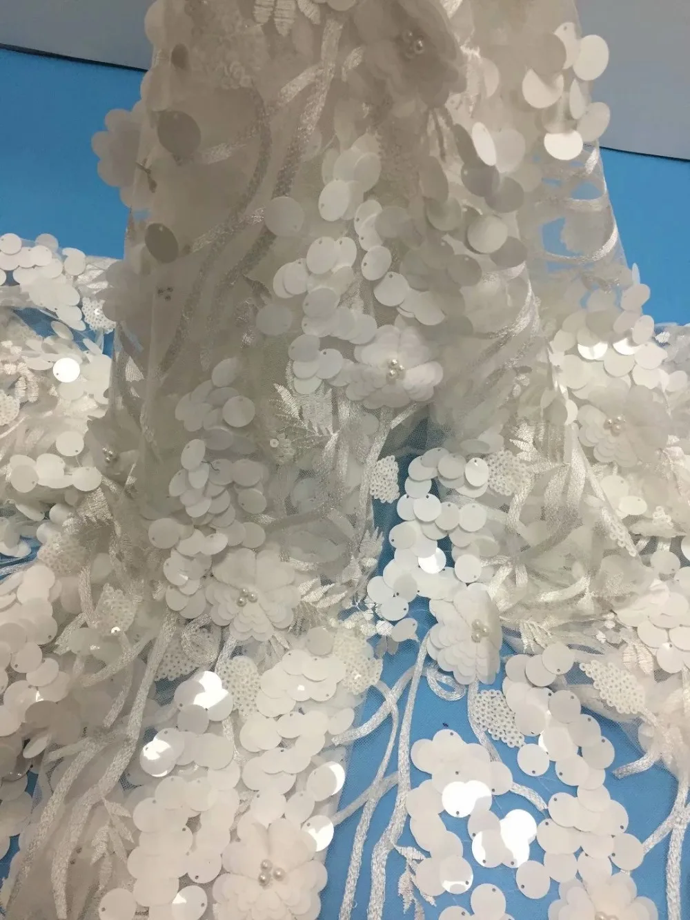 Кружевная голограмма большая 3D ткань с блестками цветная одежда для латинских