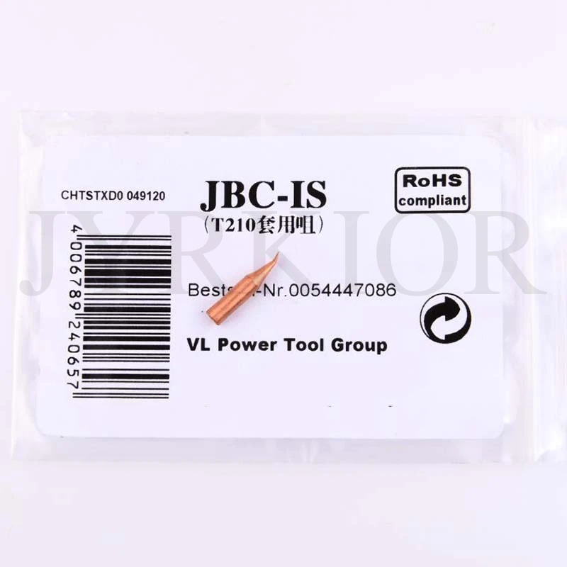 T-IS Jyrkior Чистая медь паяльник наконечник совместим с JBC C210 паяльная станция Сменная головка для телефона PCB Сварка ремонт - Цвет: T-IS