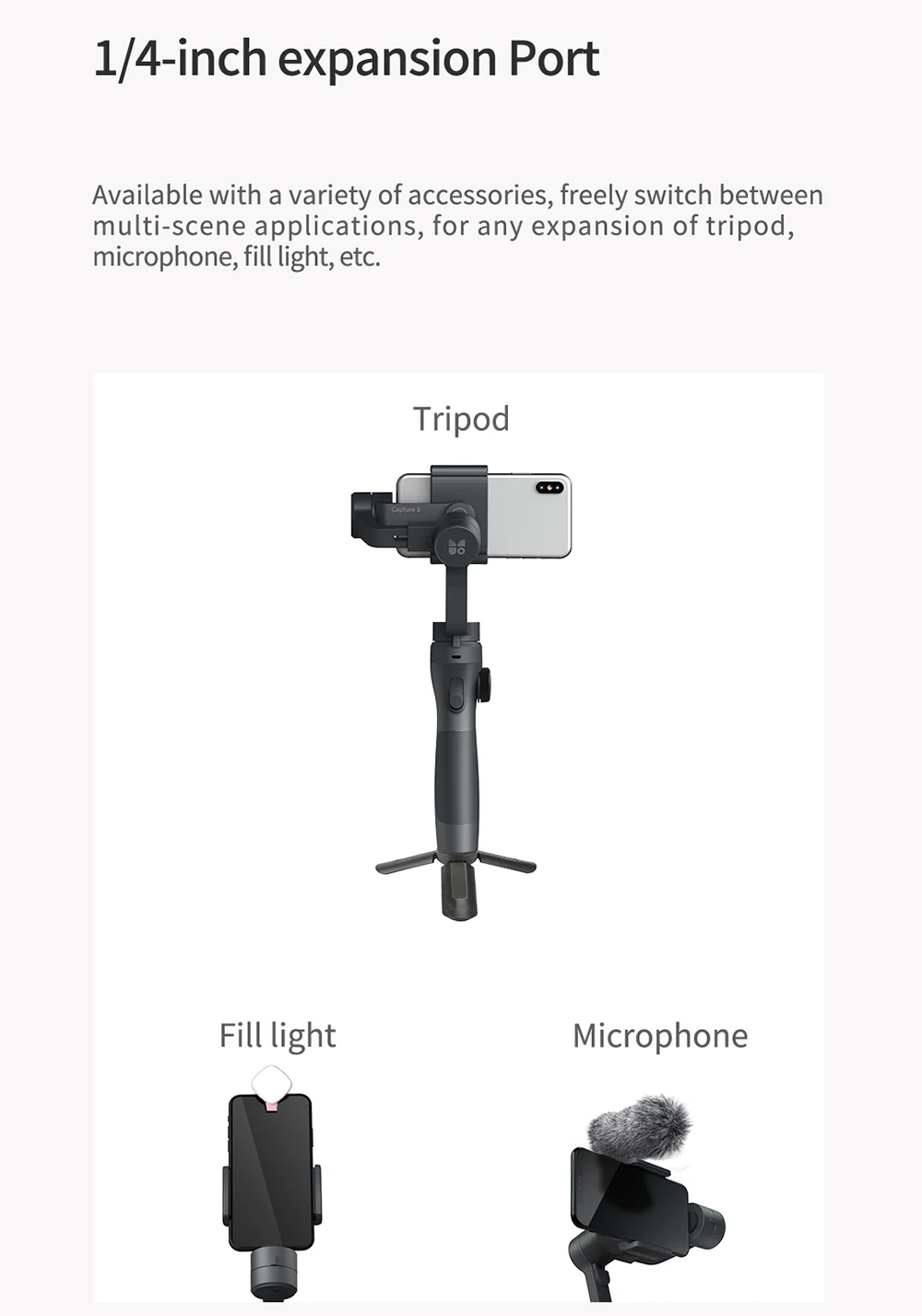 Захват funsnap 2 3-осевой ручной шарнирный стабилизатор для камеры GoPro с масштабированием режим колеса для iPhone XS XR X 8 плюс 8 7P экшн Камера