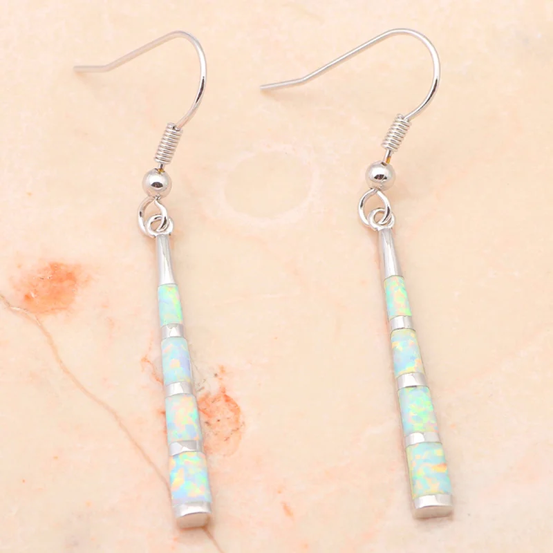 Новая оптовая продажа Розничная Белый огненный опал Серебро штампованные