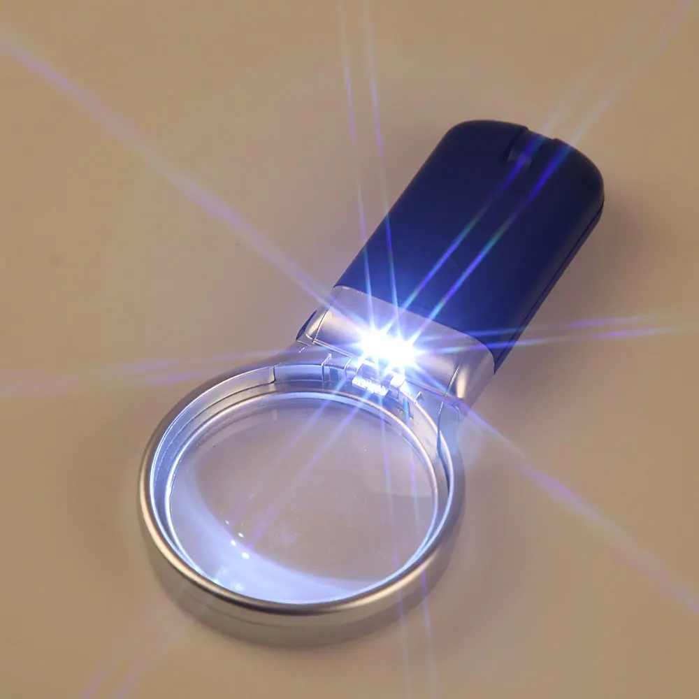 BIJIA Многофункциональный складной Desktop ручная Лупа с 2LED свет увеличительное