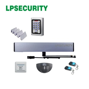 Электрический автоматический Открыватель поворотной двери, комплект двигателя с 2 пультами дистанционного управления, 1 Кнопкой выхода, 10 шт., RFID-считыватель 125 кГц