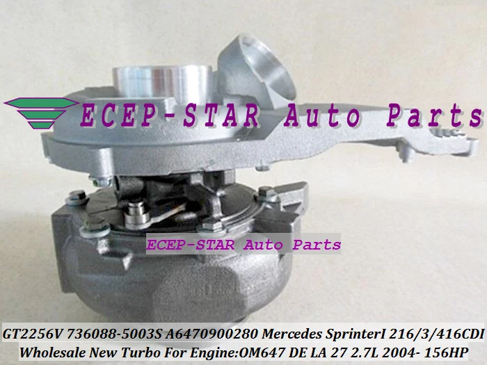 Бесплатная доставка GT2256VK 736088 6470900280 736088-0003 736088-0005 Turbo для Mercedes Benz Sprinter I 216CDI 316CDI 416CDI