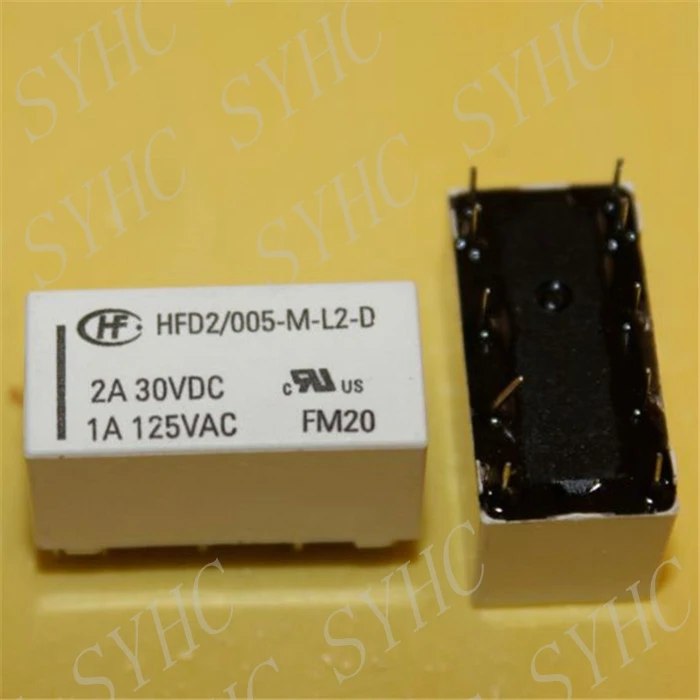 10 шт. Hongfa HFD2 005 M L2 D 1A 125VAC двойной катушкой магнитные реле|latching relay|magnetic latching relayhongfa