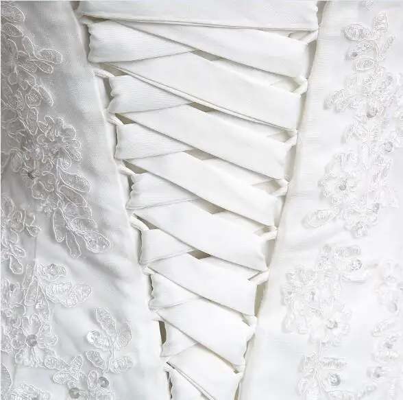 

100% Real Photos White Sweetheart Mermaid Wedding Dresses Appliques Vestidos De Novia Long Lace Up Back China Wedding Gown