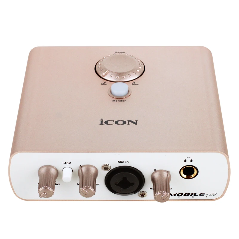 Звуковая карта ICON mobile R VST USB 24 бит 96/192 кГц 1 Микрофон вход/1 гитара 2 аналоговых